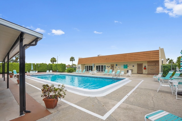 view of pool with a patio area