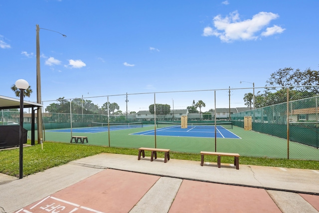 view of sport court