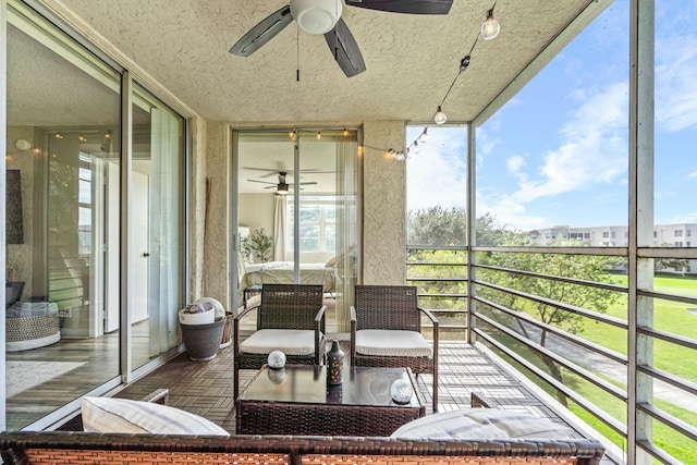 view of sunroom