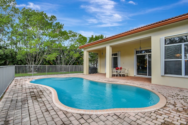 view of pool with a patio