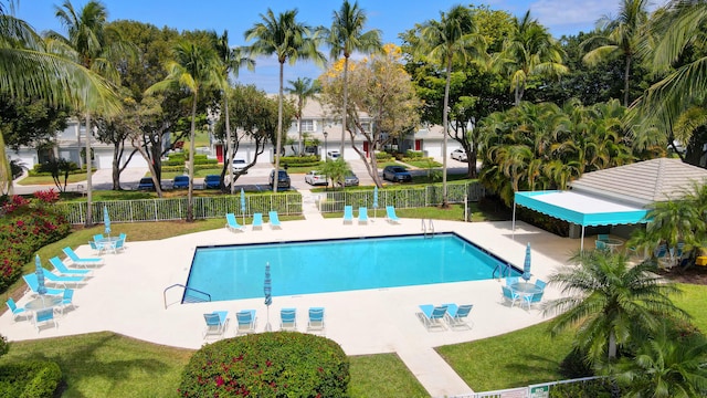 view of pool with a patio area