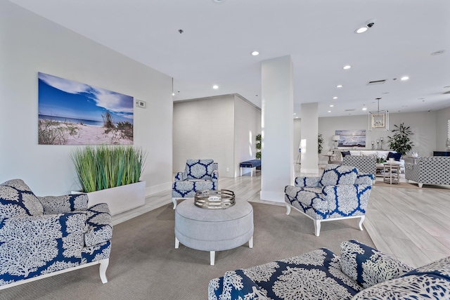 view of carpeted living room