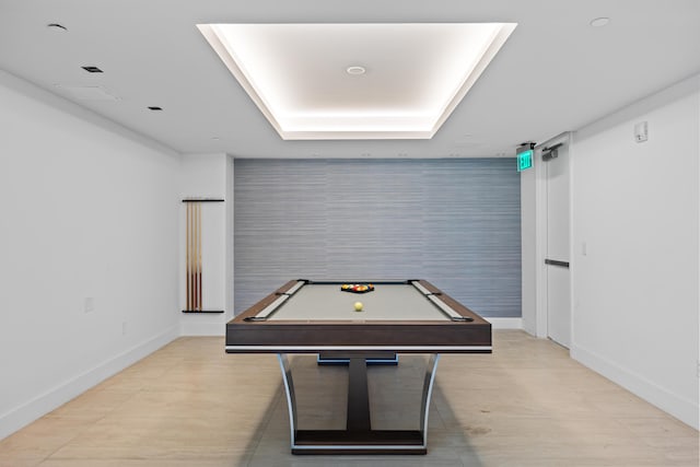 game room with pool table