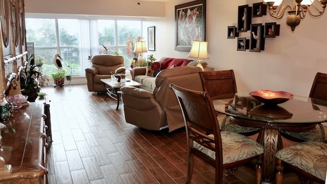 interior space featuring dark hardwood / wood-style floors