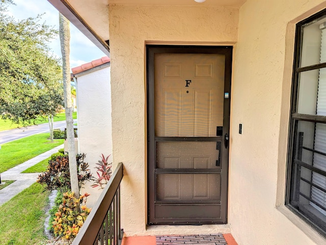 view of doorway to property