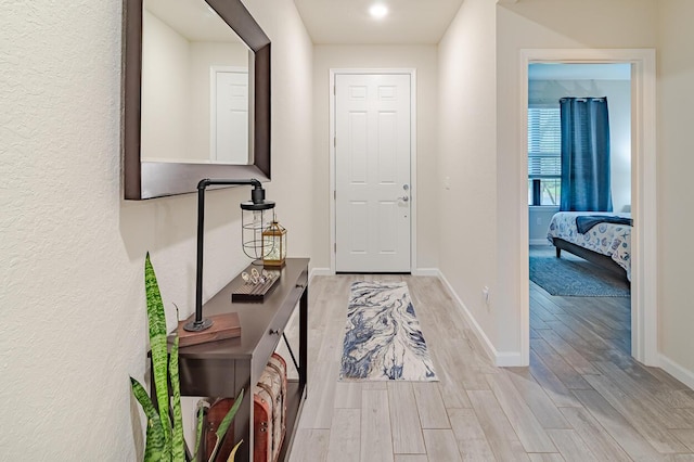 entryway featuring light hardwood / wood-style floors