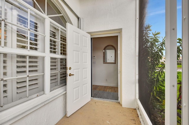 view of doorway to property