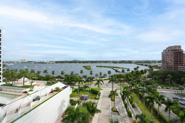 view of water feature