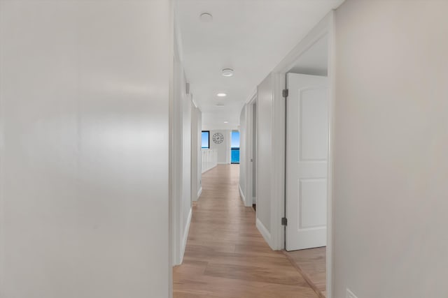 hallway featuring light hardwood / wood-style floors