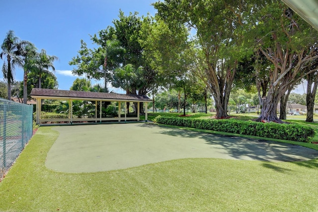 view of community with a gazebo