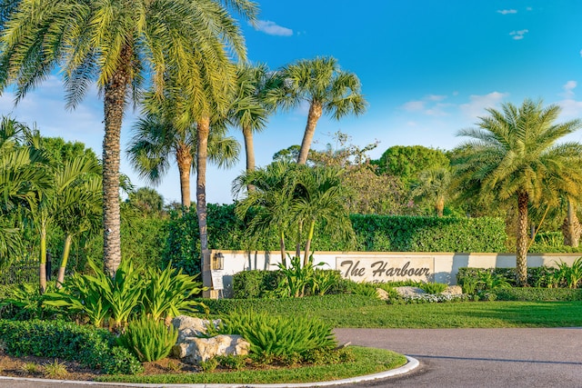 view of community sign