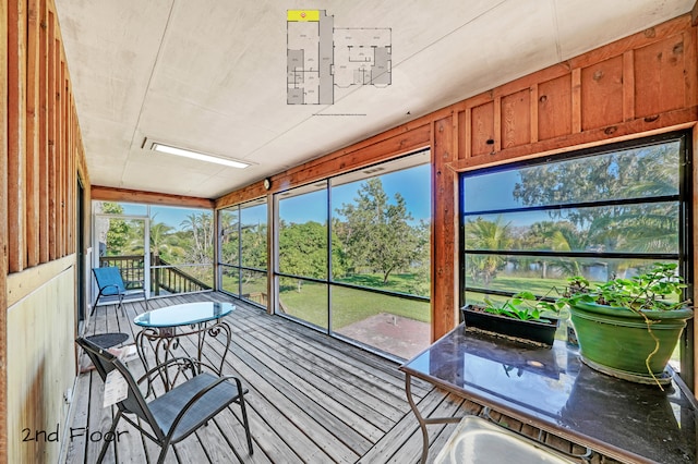 sunroom with a healthy amount of sunlight