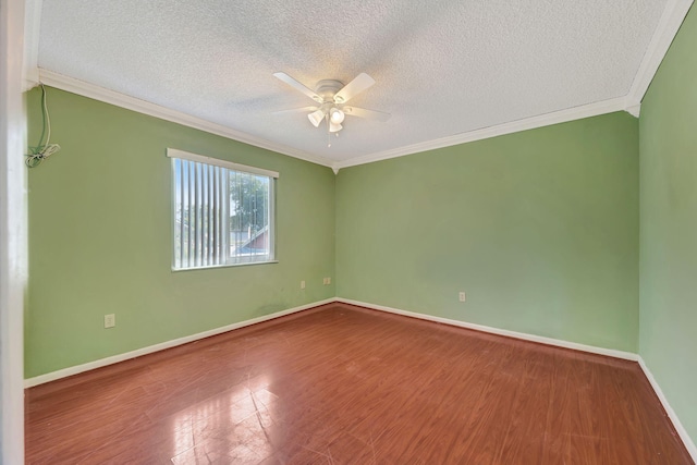 15230 SW 58th St, Miami, FL 33193 - empty room with a textured ceiling, ceiling fan, and crown molding