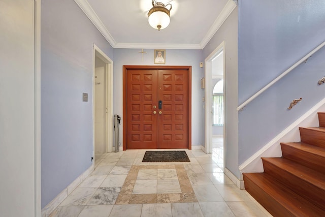 15230 SW 58th St, Miami, FL 33193 - foyer featuring crown molding