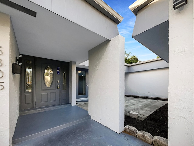 view of doorway to property