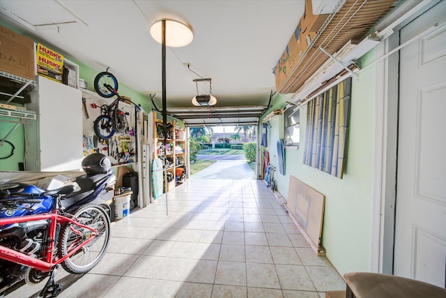 interior space featuring a garage door opener