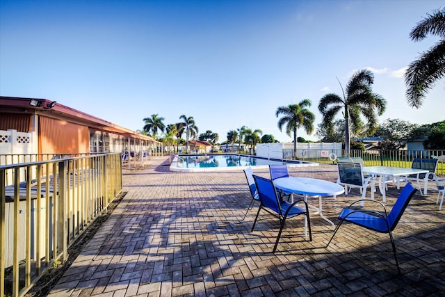 view of pool with a patio