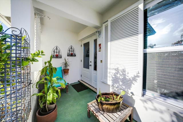 view of doorway to property