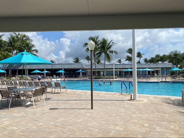 289 Saxony Unit G, Delray Beach, FL 33446 - community pool featuring a patio