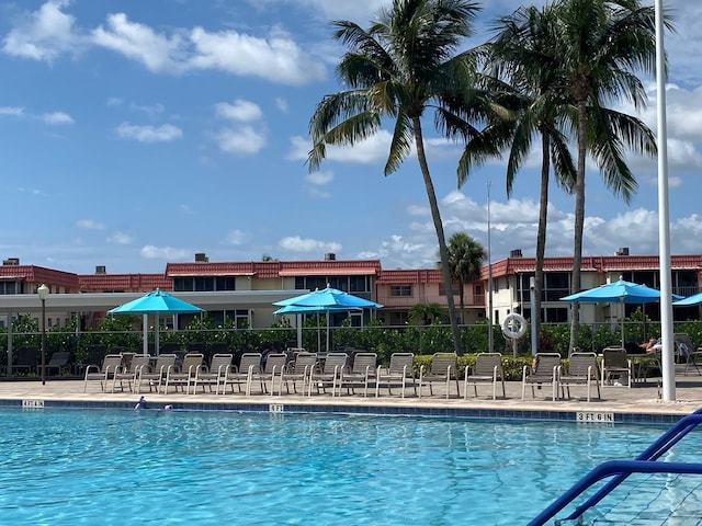 289 Saxony Unit G, Delray Beach, FL 33446 - community pool with a patio