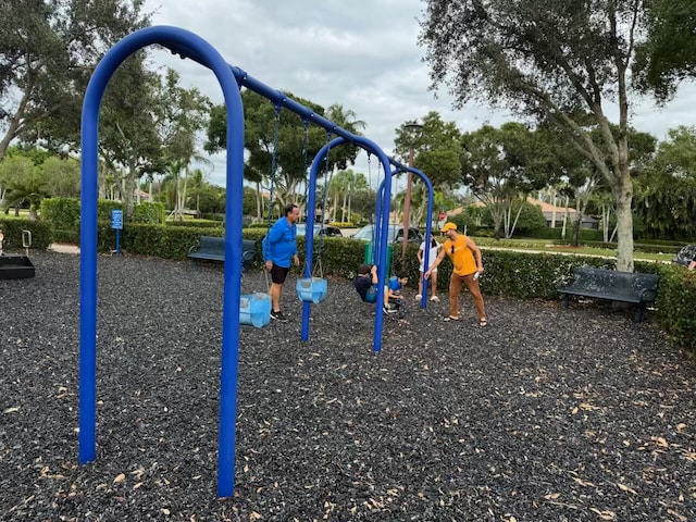 view of jungle gym