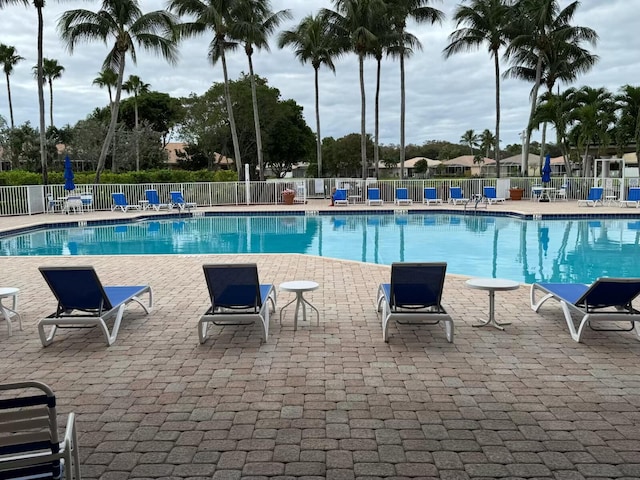 view of pool with a patio