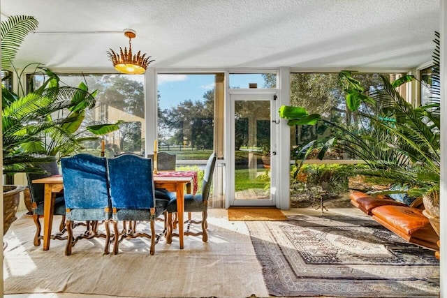 view of sunroom