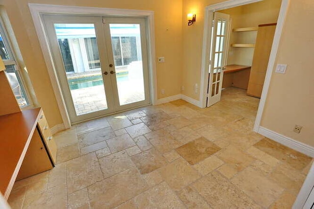 entryway with french doors