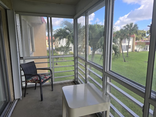 view of sunroom / solarium