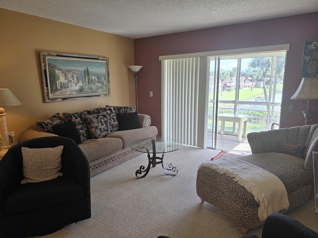 112 Lake Dora Dr, West Palm Beach, FL 33411 - living area with carpet flooring and a textured ceiling