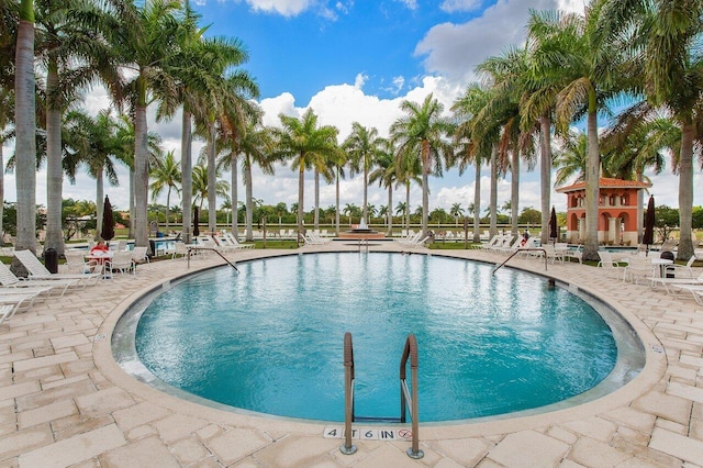 view of pool with a patio