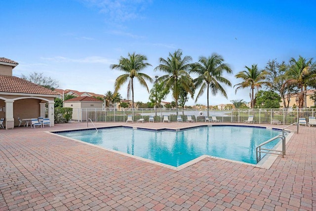 view of pool with a patio area