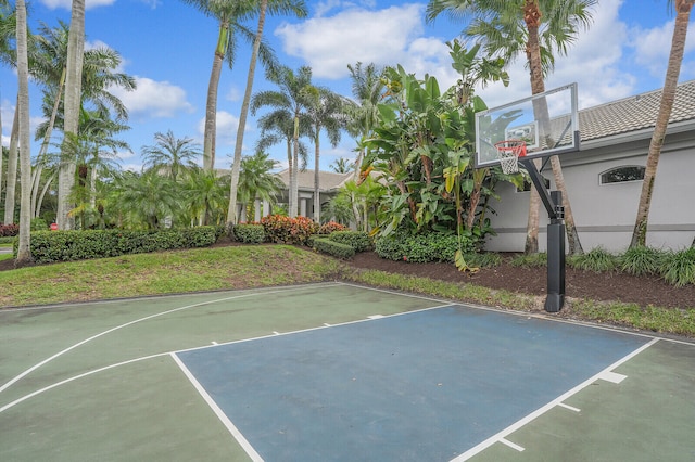 view of basketball court