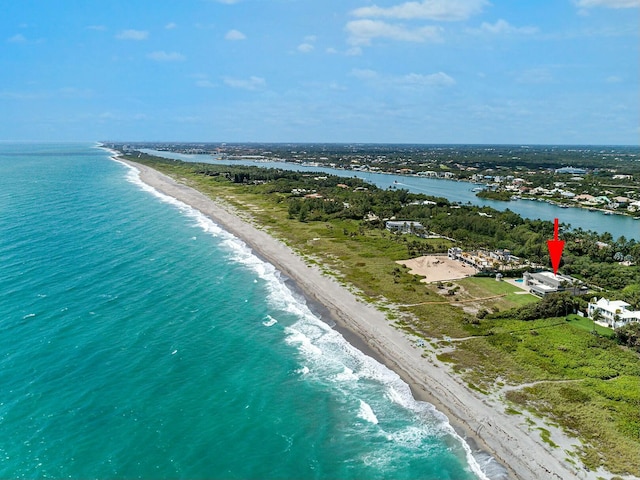 477 S Beach Rd, Jupiter Island, FL 33455 - drone / aerial view of waterfront with a beach