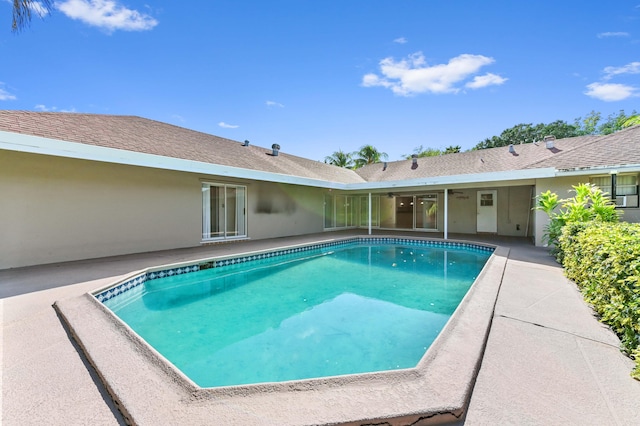 view of pool featuring a patio area