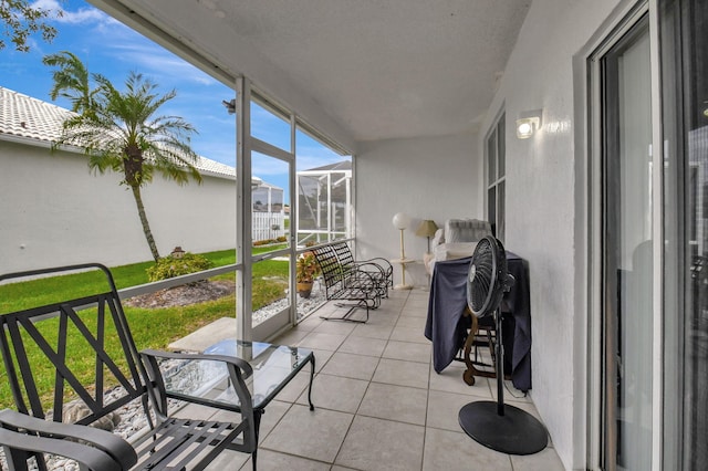 view of sunroom