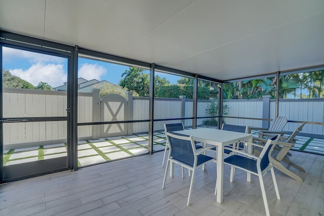 view of sunroom / solarium