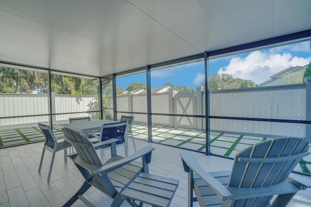 view of sunroom / solarium