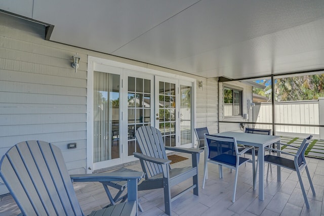 view of sunroom