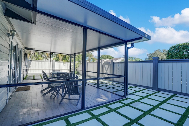 view of sunroom / solarium