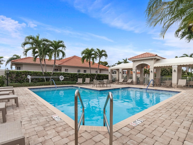 view of pool with a patio