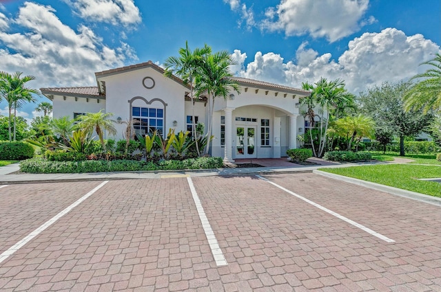 view of front of house with french doors