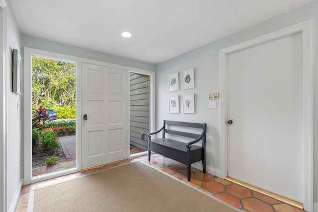 view of tiled entryway