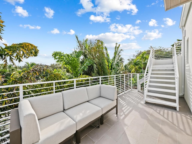 balcony with an outdoor living space