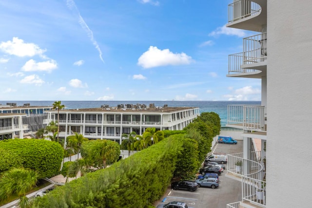 view of property with a water view