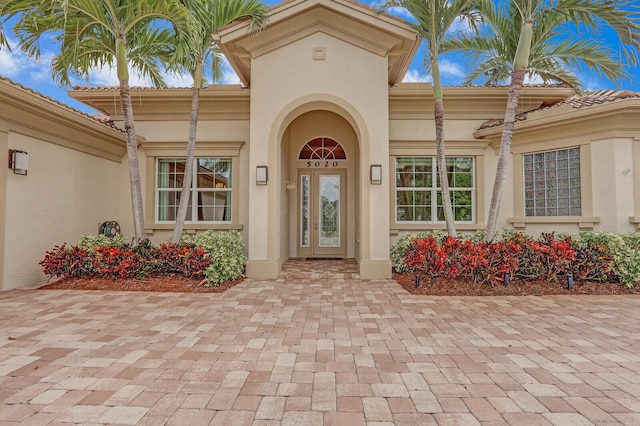 view of doorway to property