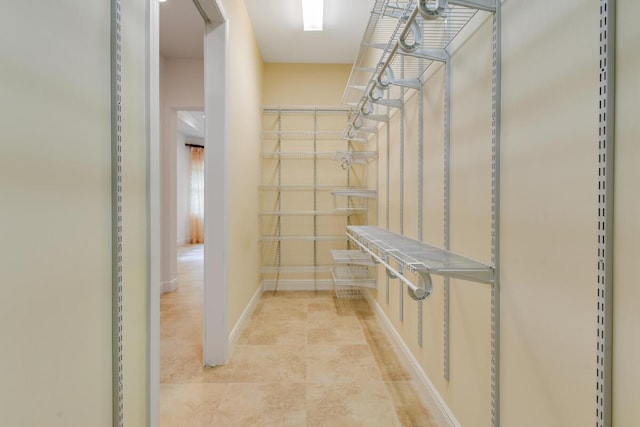 view of walk in closet