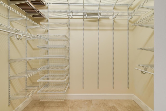 view of walk in closet