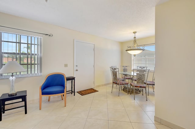 view of tiled dining area