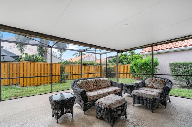 view of sunroom